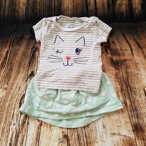 Baby Girls t shirt with skirt